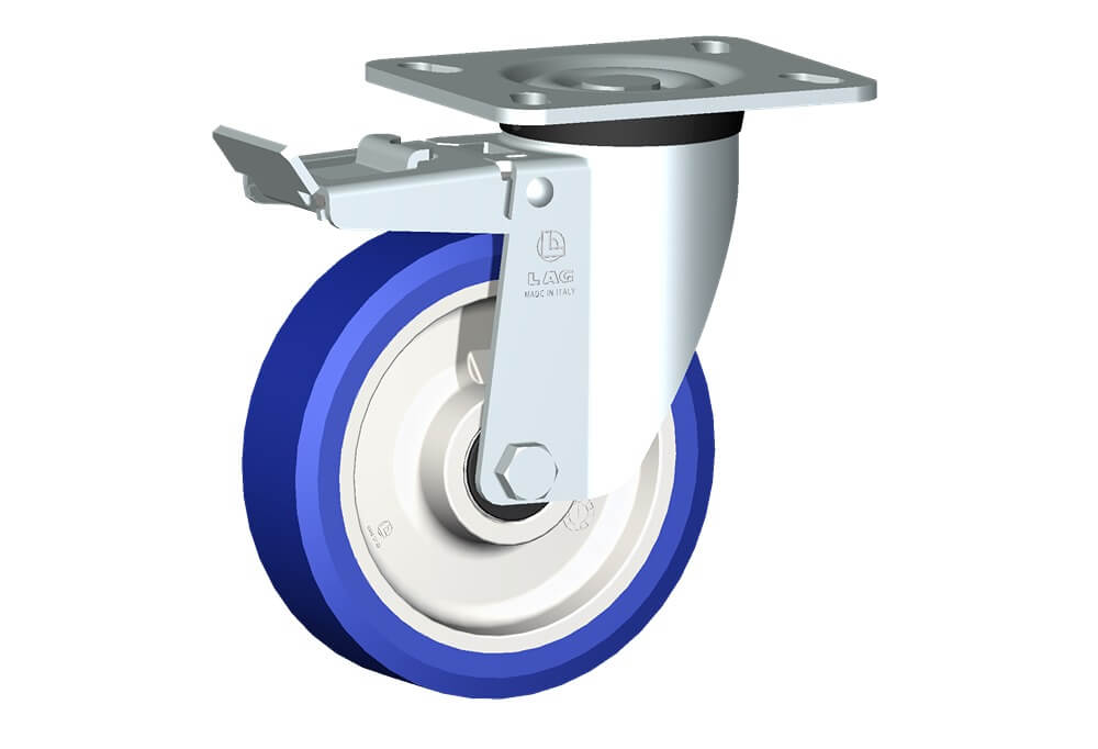 WHEEL AS 150X40/50 BB SWIVEL P60 +BRAKE