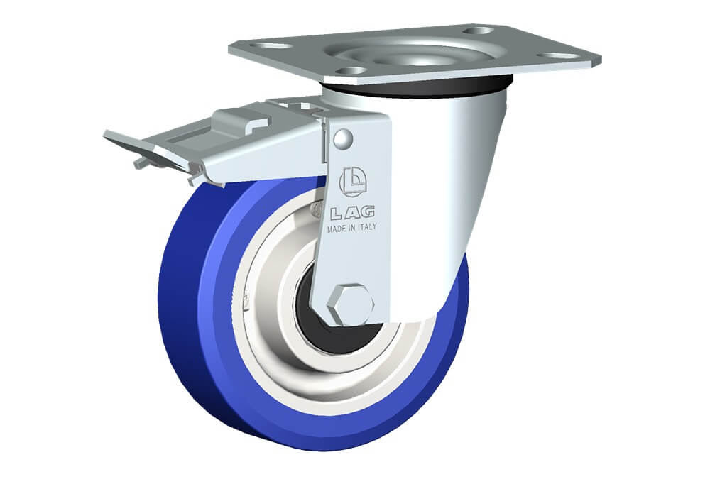 AS WHEEL 100X30/40 BB SWIVEL FORK M22 + BRAKE