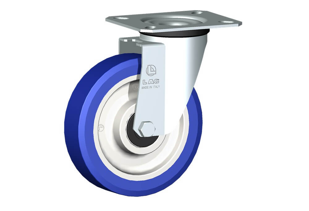 WHEEL AS 125X30/40 BB SWIVEL FORK M22