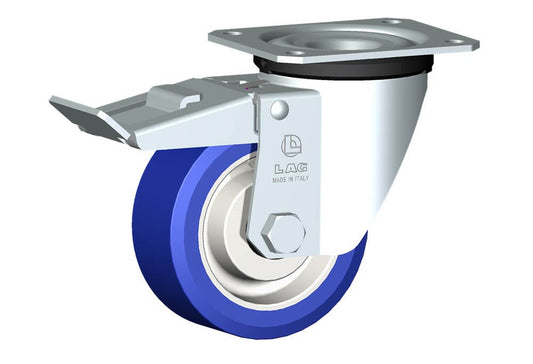 WHEEL AS 100X40/40 RB SWIVEL FORK M22L/50 + BRAKE