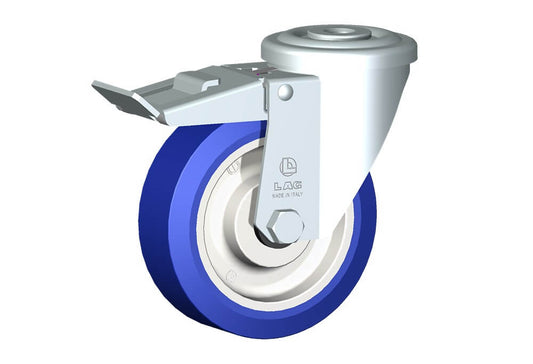 WHEEL AS 125X40 ROLLER BEAR. BOLT HOLE FORK M22/50 H.14 +BRAKE