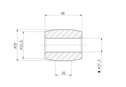 ROLLER P 39X46 BORE 17