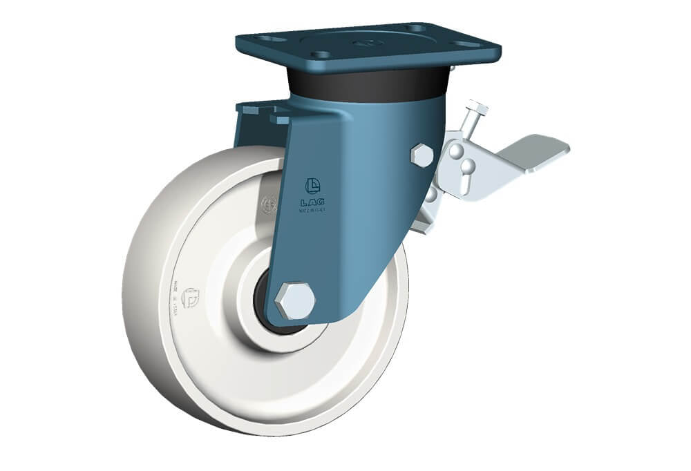WHEEL P 175X50/60 BB SWIVEL FORK E70 + BRAKE