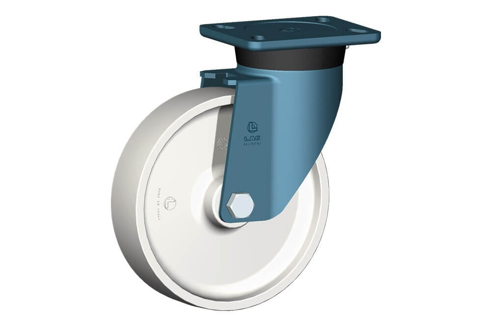 WHEEL P 200X50/60 PLAIN BORE SWIVEL FORKE70