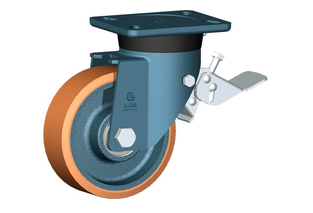 WHEEL Z 150X50/60 BB SWIVEL FORK E70 +BR AKE