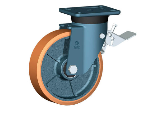 WHEEL Z 200X50/60 BB SWIVEL FORK E70 +BR AKE
