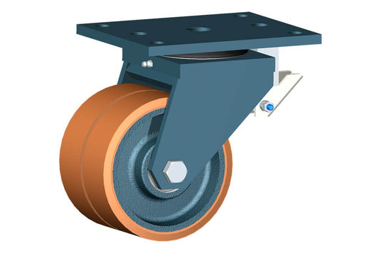 WHEEL Z 150X50+50 BALL BEARING SWIVEL FORK G80 + DIR.LOCK. 2 POS.