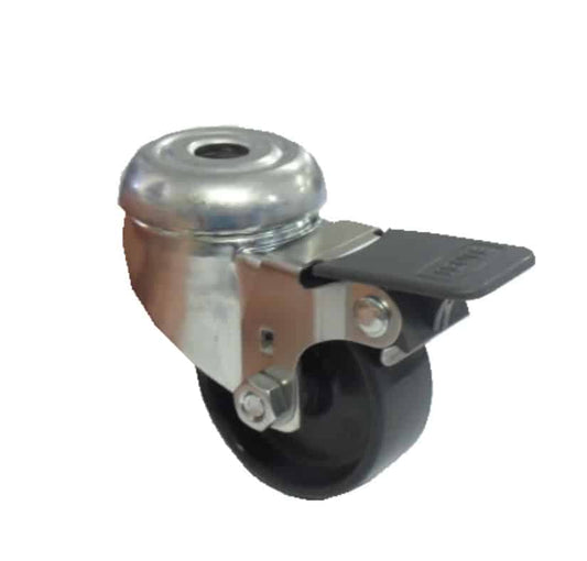 2475UOO050P3011 Agila 50mm Swivel 11mm Bolt Hole Brake Dark Grey Polyamide Castor - 50kg Capacity