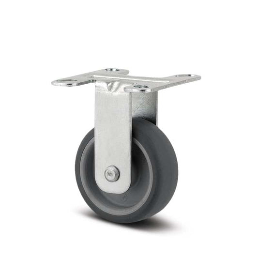 2478PJO050P41 Agila 50mm Fixed Plate Grey Thermoplastic Rubber Castor - 40kg Capacity