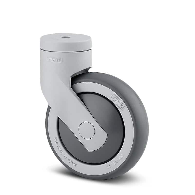 5370PJP125P30 Levina 125mm Swivel Bolt Hole Grey Synthetic Thermoplastic Rubber Castor - 100kg Capacity