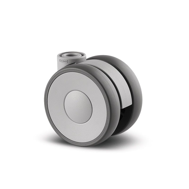 5920PJI065L51-G Linea 65mm Swivel Blind Hole Grey Polyurethane Castor - 40kg Capacity
