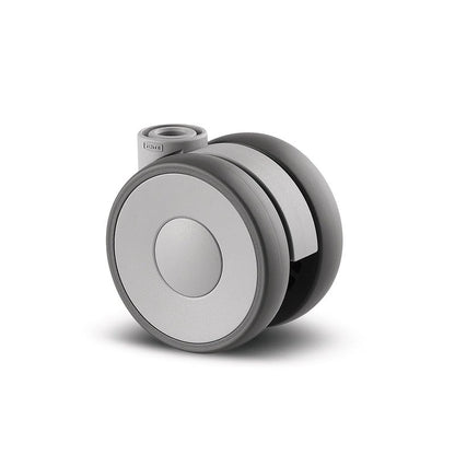 5920PJI065L51-G Linea 65mm Swivel Blind Hole Grey Polyurethane Castor - 40kg Capacity