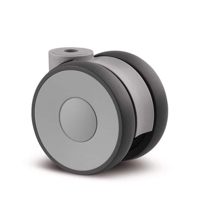 5920PJI075L51-G Linea 75mm Swivel Blind Hole Grey Thermoplastic Rubber Castor - 70kg Capacity