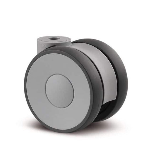5920PJI075L51-G Linea 75mm Swivel Blind Hole Grey Thermoplastic Rubber Castor - 70kg Capacity