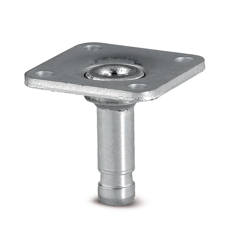 P41-42X42/10 Square Plate Stem For 40mm - 75mm Blind Hole Castors 42 x 42mm