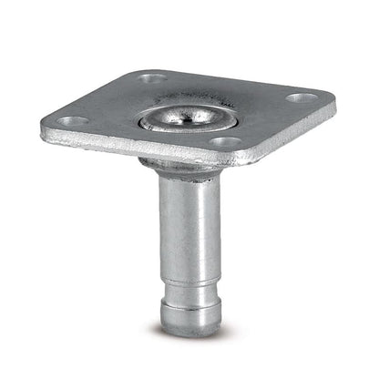 P41-42X42/10 Square Plate Stem For 40mm - 75mm Blind Hole Castors 42 x 42mm