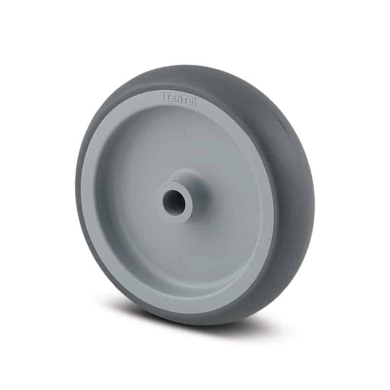 PJO150 Supratech 150x32mm 12mm Axle (Supplied With 8mm Reducer) Grey Thermoplastic Rubber Wheel - 100kg Capacity