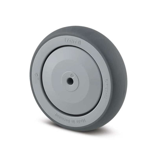 PJP100 Supratech 100x32mm 8mm Axle Grey Thermoplastic Rubber Wheel - 100kg Capacity