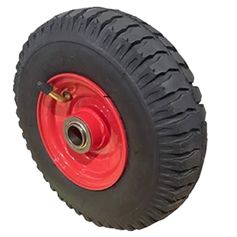 PW-250X4 20 Pneumatic 250x4 20mm Axle Black Rubber Wheel - 120kg Capacity