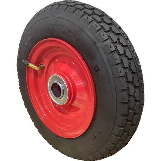 PW-250X6 3/4 Pneumatic 250x6 3/4" Axle Black Rubber Wheel - 120kg Capacity
