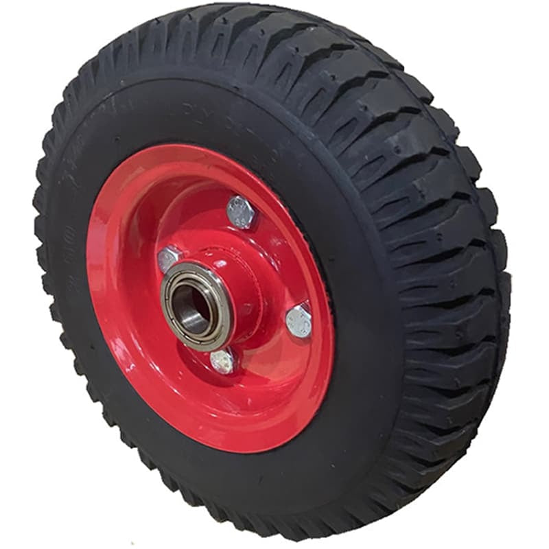 PWF-250X4 3/4 Pneumatic Puncture Proof 250x4 3/4" Axle Black Rubber Wheel - 75kg Capacity