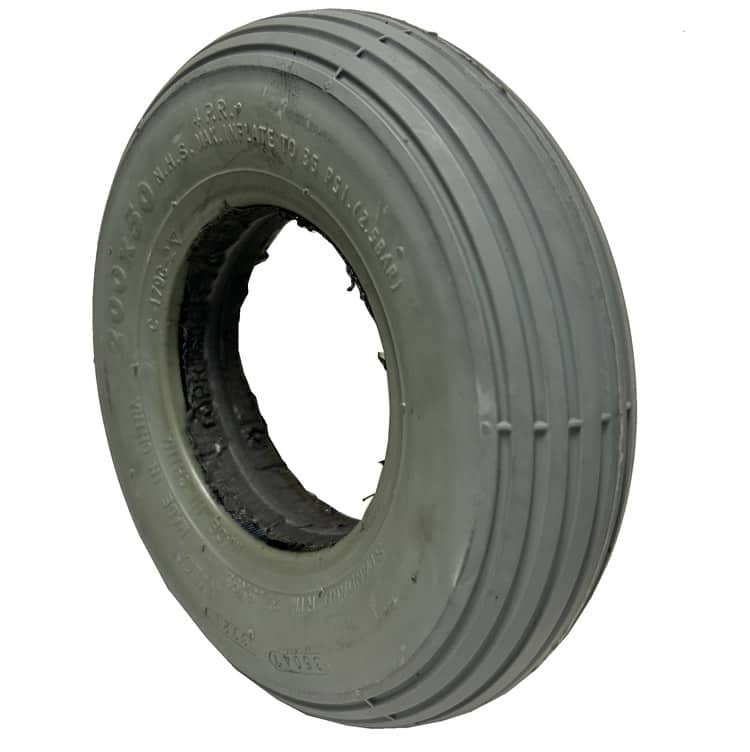 PRI-200X50-FF-RIB-G Primo C179G 200 x 50 Grey Rib Foam Filled Tyre