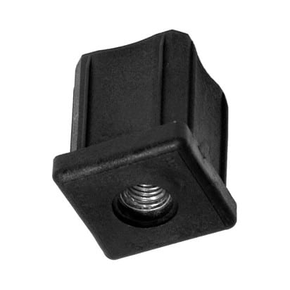 Square Threaded Tube End (Stainless Steel Thread) 25x25mm M12 (250kg Capacity)