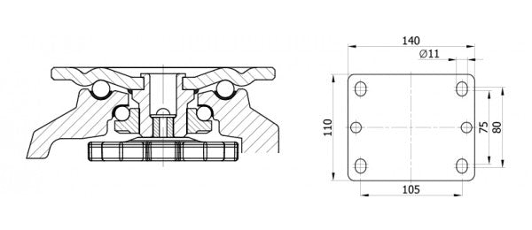 FOOTMASTER & casters & wheels G-Dok Industries