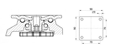 FOOTMASTER & casters & wheels G-Dok Industries
