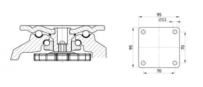 FOOTMASTER & casters & wheels G-Dok Industries