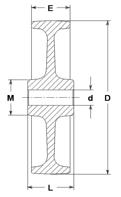 WHEEL P80X40/40 PLAIN BORE 15