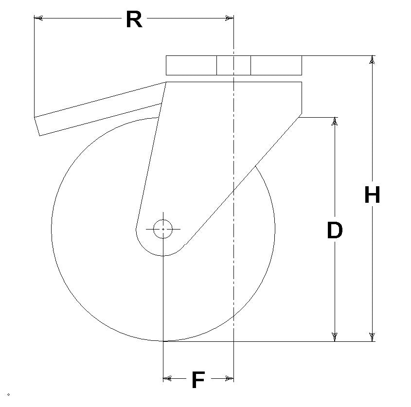 WHEEL LB 125X40 RBX SBH X20/50 H.14 +FR