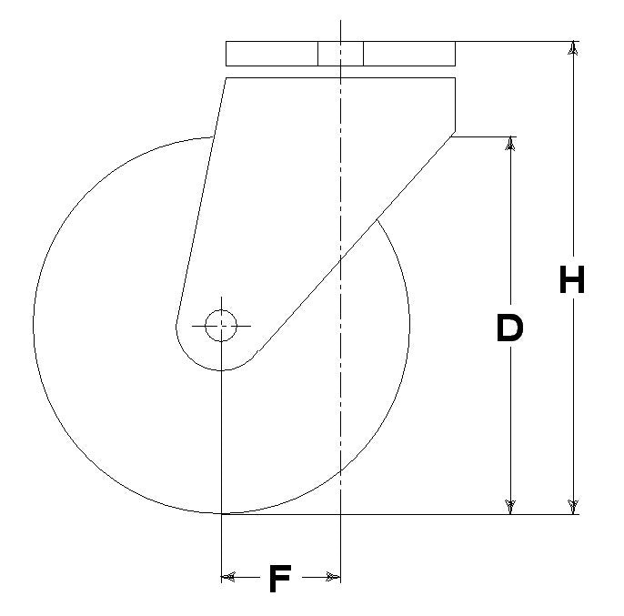 WHEEL T 175X40/50 BB BOLT HOLE F.12 FORK M22/60