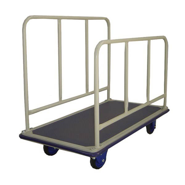 extra long platform trolley with high side bars