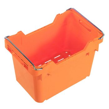 medium plastic produce crate with handles